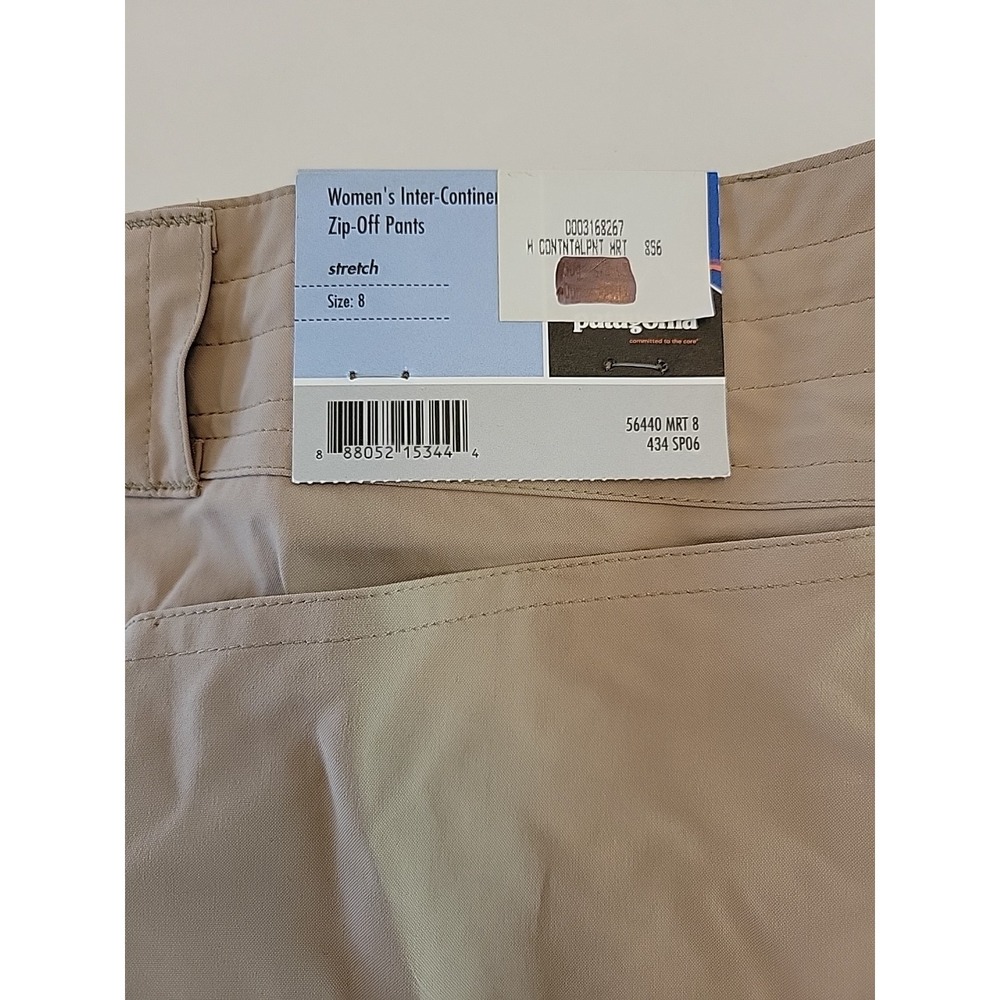 NWT Patagonia Convertible Hiking Pants Women's Beige Inter Continental  Size 8